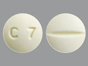 Doxazosin Mesylate: This is a Tablet imprinted with C 7 on the front, nothing on the back.