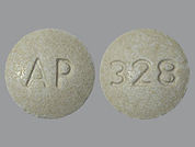 Np Thyroid: Esto es un Tableta imprimido con AP en la parte delantera, 328 en la parte posterior, y es fabricado por None.