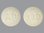 Np Thyroid: Esto es un Tableta imprimido con AP en la parte delantera, 330 en la parte posterior, y es fabricado por None.