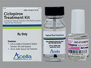 Ciclopirox: This is a Solution Non-oral imprinted with nothing on the front, nothing on the back.