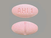 Glimepiride: This is a Tablet imprinted with AHI 1 on the front, nothing on the back.