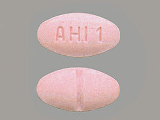 This is a Tablet imprinted with AHI 1 on the front, nothing on the back.