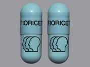 Fioricet: This is a Capsule imprinted with FIORICET FIORICET on the front, logo and logo on the back.