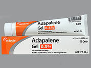Adapalene: This is a Gel imprinted with nothing on the front, nothing on the back.