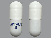 Zenpep: This is a Capsule Dr imprinted with APTALIS  5 on the front, nothing on the back.