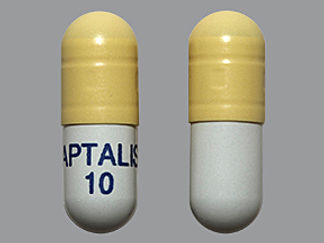This is a Capsule Dr imprinted with APTALIS  10 on the front, nothing on the back.