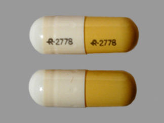 This is a Capsule Er 24hr imprinted with logo and 2778 on the front, logo and 2778 on the back.