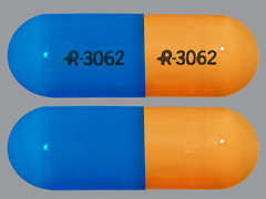 This is a orange oblong Capsule Er 24 Hr imprinted with logo and 3062 on the front, logo and 3062 on the back, and is manufactured by ACTAVIS/TEVA.