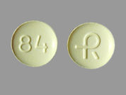 Alprazolam Er: This is a Tablet Er 24 Hr imprinted with R on the front, 84 on the back.