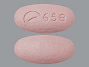 Ropinirole Hcl: This is a Tablet Er 24 Hr imprinted with logo and 658 on the front, nothing on the back.