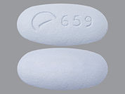 Ropinirole Hcl: This is a Tablet Er 24 Hr imprinted with logo and 659 on the front, nothing on the back.