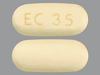 This is a Tablet Dr imprinted with EC 35 on the front, nothing on the back.