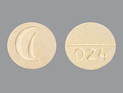 Alprazolam Odt: Esto es un Tableta De Desintegración imprimido con logo en la parte delantera, 024 en la parte posterior, y es fabricado por None.