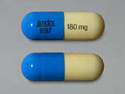 Taztia Xt: This is a Capsule Er 24hr imprinted with Andrx  697 on the front, 180 mg on the back.