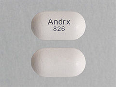 Esto es un Tableta LP Multifásico 24 Hr imprimido con Andrx 826 en la parte delantera, nada en la parte posterior, y es fabricado por None.