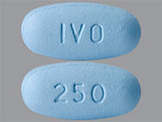 Tibsovo: This is a Tablet imprinted with IVO on the front, 250 on the back.