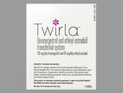 Twirla: This is a Patch Transdermal Weekly imprinted with nothing on the front, nothing on the back.