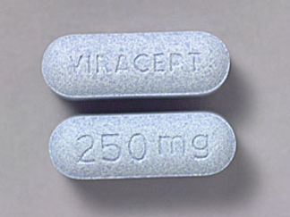 Esto es un Tableta imprimido con VIRACEPT en la parte delantera, 250 mg en la parte posterior, y es fabricado por None.