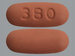 This is a Tablet Er 24 Hr imprinted with 380 on the front, nothing on the back.