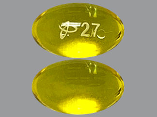 This is a Capsule imprinted with logo and 27 on the front, nothing on the back.