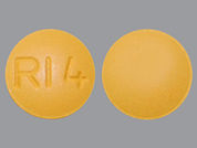 Risperidone: This is a Tablet imprinted with RI4 on the front, nothing on the back.