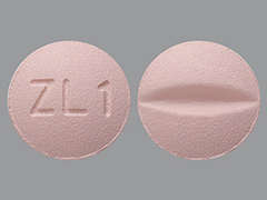 Esto es un Tableta rosado redondo imprimido con ZL 1 en la parte delantera, nada en la parte posterior, y es fabricado por AJANTA PHARMA L.