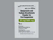 Omeprazole-Sodium Bicarbonate: Esto es un Paquete blanco imprimido con nada en la parte delantera, nada en la parte posterior, y es fabricado por AJANTA PHARMA L.