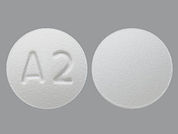 Almotriptan Malate: This is a Tablet imprinted with A2 on the front, nothing on the back.