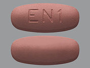 Entacapone: This is a Tablet imprinted with EN1 on the front, nothing on the back.