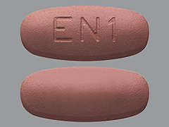 This is a light brown oval Tablet imprinted with EN1 on the front, nothing on the back, and is manufactured by AJANTA PHARMA L.