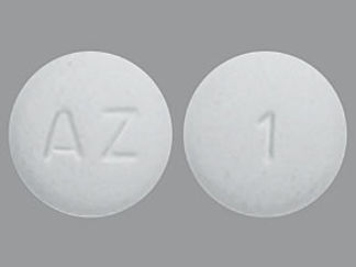 This is a Tablet imprinted with AZ on the front, 1 on the back.