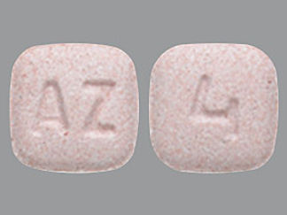 This is a Tablet imprinted with AZ on the front, 4 on the back.