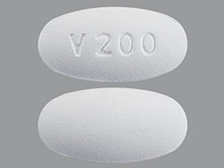 This is a Tablet imprinted with V 200 on the front, nothing on the back.