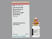 Tobramycin-Dexamethasone: This is a Suspension Drops imprinted with nothing on the front, nothing on the back.