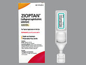 Zioptan: This is a Dropperette Single-use Drop Dispenser imprinted with nothing on the front, nothing on the back.