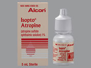 Isopto Atropine: This is a Drops imprinted with nothing on the front, nothing on the back.