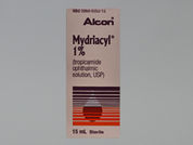 Mydriacyl: This is a Drops imprinted with nothing on the front, nothing on the back.