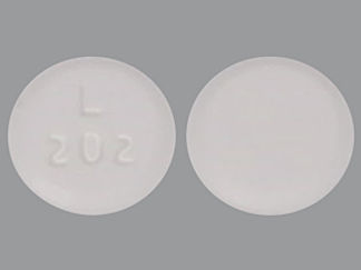 This is a Tablet imprinted with L  202 on the front, nothing on the back.