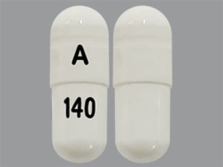 This is a Capsule imprinted with A on the front, 140 on the back.
