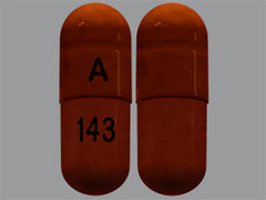 This is a Capsule imprinted with A on the front, 143 on the back.