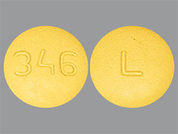 Olmesartan-Hydrochlorothiazide: This is a Tablet imprinted with 346 on the front, L on the back.