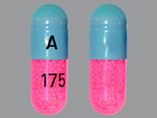 This is a Capsule imprinted with A on the front, 175 on the back.
