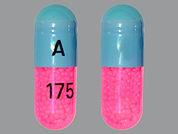 Itraconazole: This is a Capsule imprinted with A on the front, 175 on the back.