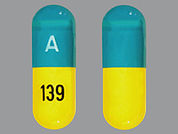 Fenofibric Acid: This is a Capsule Dr imprinted with A on the front, 139 on the back.