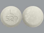 Clonazepam: This is a white round Tablet Disintegrating imprinted with L  527 on the front, nothing on the back, and is manufactured by ALEMBIC PHARMAC.