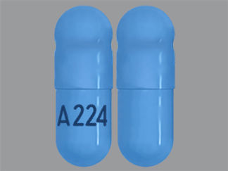 This is a Capsule imprinted with A 224 on the front, nothing on the back.