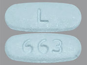 Deferasirox: This is a Tablet imprinted with L on the front, 663 on the back.