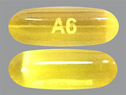 Benzonatate: Esto es un Cápsula imprimido con A6 en la parte delantera, nada en la parte posterior, y es fabricado por None.