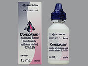 Combigan: This is a Drops imprinted with nothing on the front, nothing on the back.