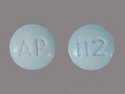 Hyoscyamine Sulfate: This is a Tablet imprinted with AP on the front, 112 on the back.